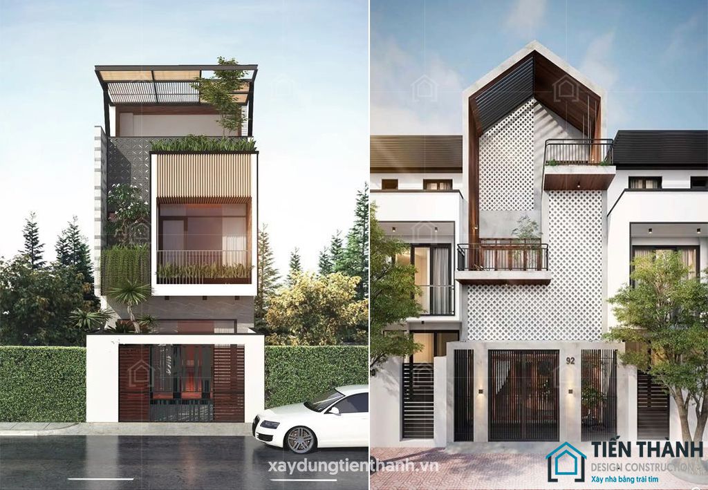 Thiết kế nhà phố 3 tầng mái thái phong cách hiện đại ở Biên Hòa M250