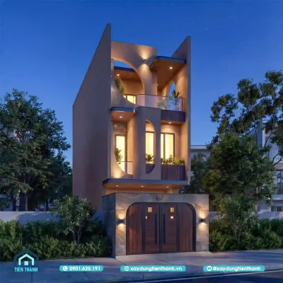 MẪU NHÀ MÁI THÁI ĐẸP mau nha dep 3 tang 400x400 - MẪU NHÀ MÁI THÁI ĐẸP