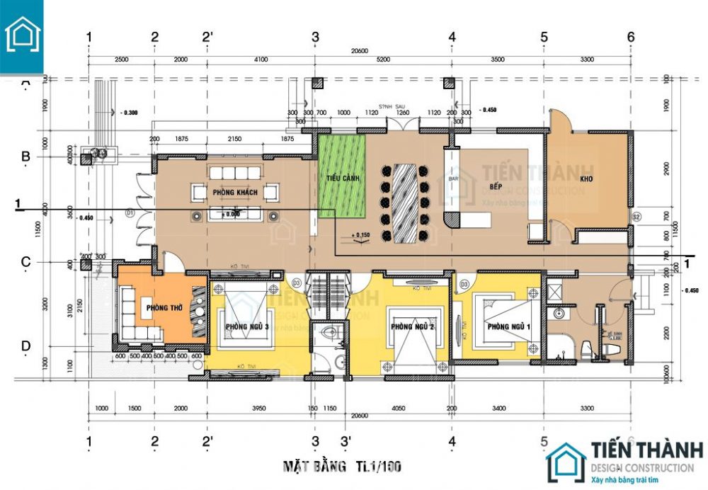 Miễn phí trọn bộ bản vẽ thiết kế nội thất nhà phố 2 tầng 3 phòng ngủ hiện  đại NT215108  Kiến trúc Angcovat