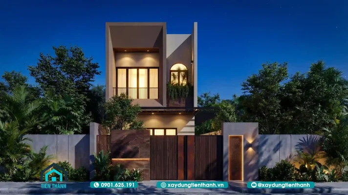 mau nha vuong 2 tang don gian dep 712x400 - Mẫu nhà vuông 2 tầng đơn giản [ĐẸP NHẤT] hiện nay