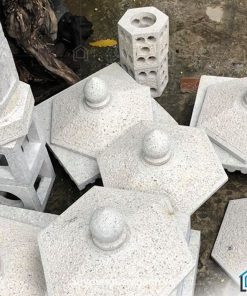 ĐÈN ĐÁ SÂN VƯỜN KIỂU NHẬT ĐÁ TRẮNG (DDSV-007)