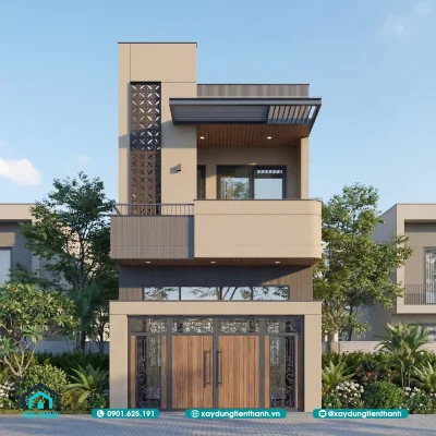 5x20 nha 2 tang mat tien 5m dep 1 400x400 - 5x20 Nhà 2 Tầng Mặt Tiền 5m Đẹp: Giải Pháp Kiến Trúc Đẳng Cấp