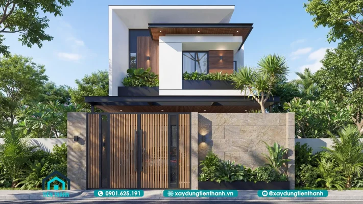 hinh anh 3d nha ong 2 tang dep 1 711x400 - Hình Ảnh 3D Nhà Ống 2 Tầng Đẹp: Giải Pháp Kiến Trúc Hiện Đại