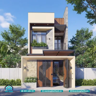 mat tien nha pho 5m 2 tang 1 400x400 - Khám Phá Mẫu Mặt Tiền Nhà Phố 5m 2 Tầng Hiện Đại