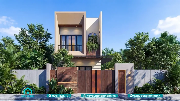 mau nha 2 tang o nong thon 1 711x400 - Mẫu Nhà 2 Tầng Ở Nông Thôn: Giải Pháp Cho Đất Hình Thang