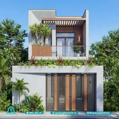 mau nha ong 2 tang dep o nong thon 1 400x400 - Mẫu Nhà Ống 2 Tầng Đẹp Ở Nông Thôn: Hiện Đại Tiện Nghi