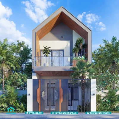 mau nha ong 2 tang mat tien 6m 1 400x400 - Mẫu Nhà Ống 2 Tầng Mặt Tiền 6m: Giải Pháp Kiến Trúc Hiện Đại