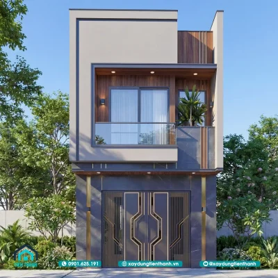 mau nha ong 5m 2 tang don gian dep 1 400x400 - Mẫu Nhà Ống 5m 2 Tầng Đơn Giản Đẹp Kiến Trúc Tối Ưu