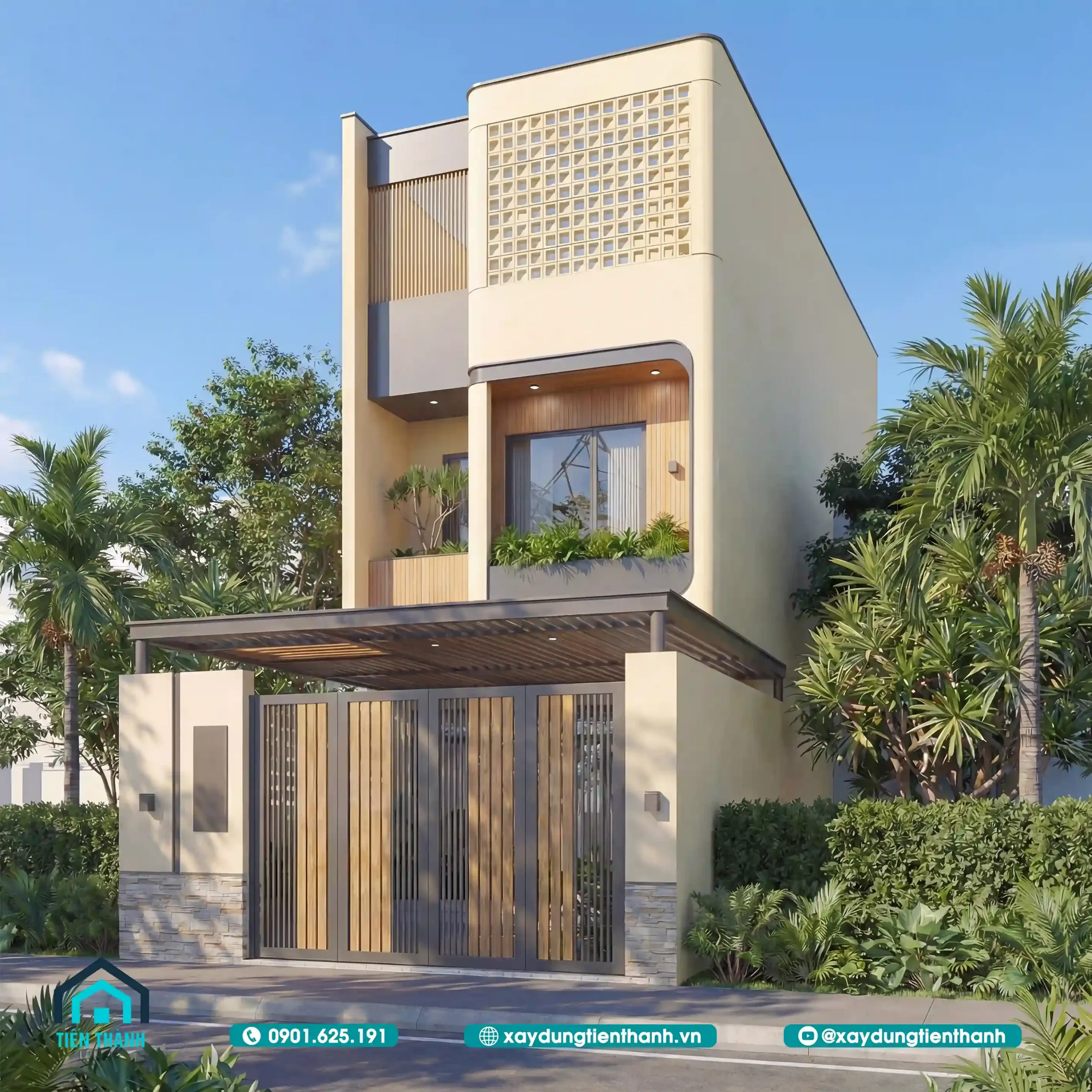 Mẫu Nhà Ống Đẹp 2 Tầng 5m: Kiến Trúc Hiện Đại mau nha ong dep 2 tang 5m 4 scaled - Mẫu Nhà Ống Đẹp 2 Tầng 5m: Kiến Trúc Hiện Đại