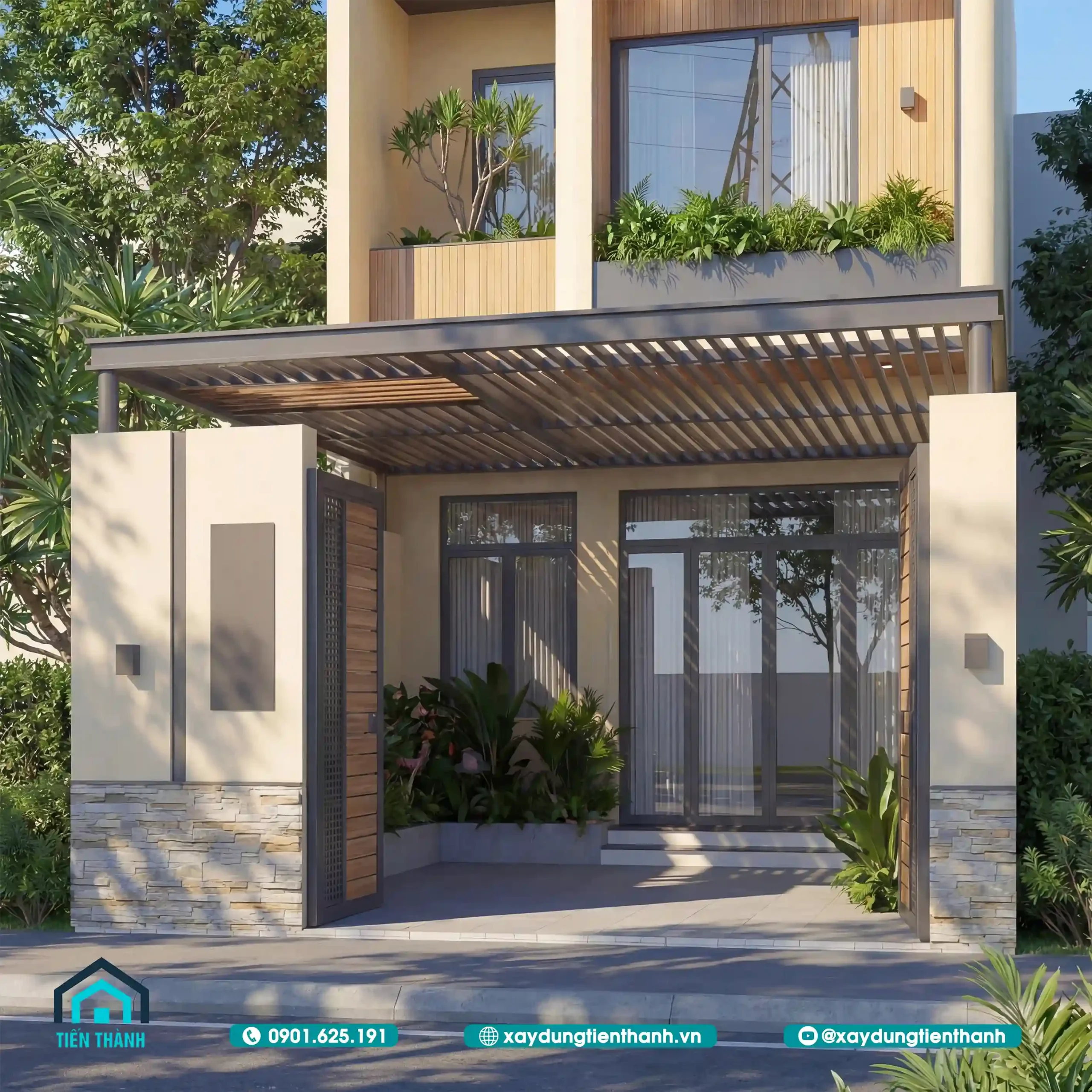 Mẫu Nhà Ống Đẹp 2 Tầng 5m: Kiến Trúc Hiện Đại mau nha ong dep 2 tang 5m 5 scaled - Mẫu Nhà Ống Đẹp 2 Tầng 5m: Kiến Trúc Hiện Đại