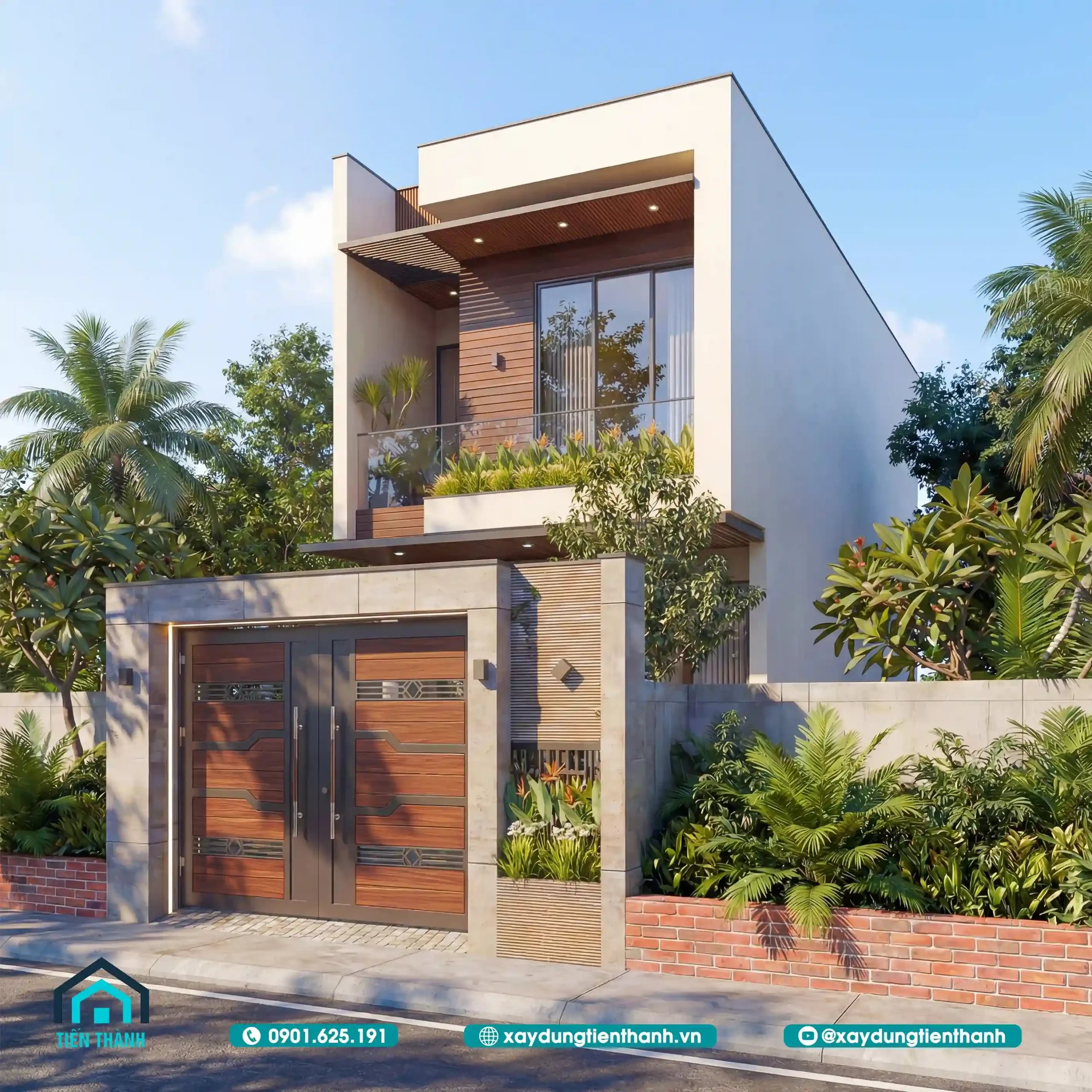 Mẫu Nhà Phố 2 Tầng Mặt Tiền 5m: Xu Hướng Kiến Trúc Hiện Đại mau nha pho 2 tang mat tien 5m 3 scaled - Mẫu Nhà Phố 2 Tầng Mặt Tiền 5m: Xu Hướng Kiến Trúc Hiện Đại