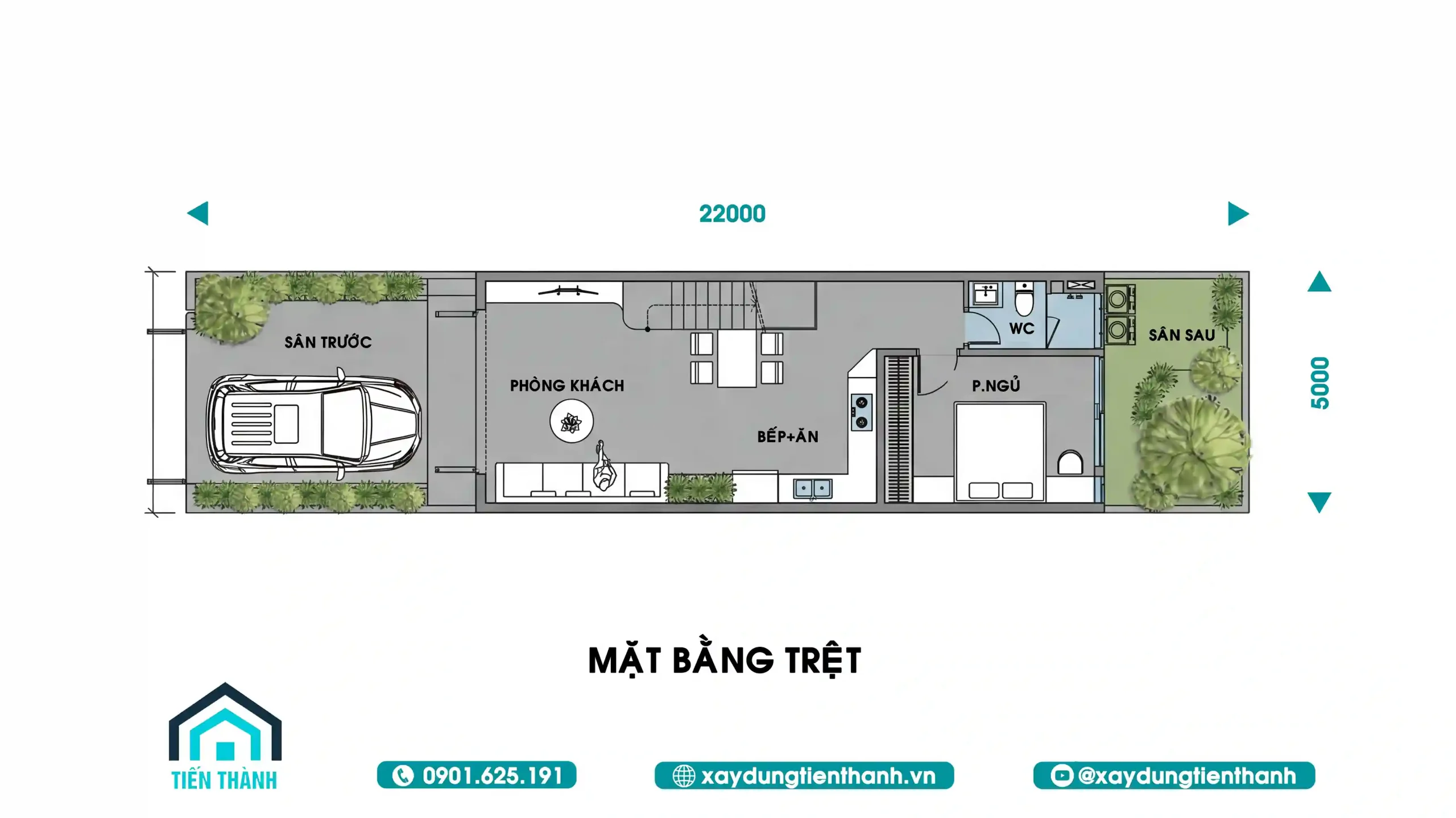 Mẫu Nhà Rộng 5m Dài 20m 2 Tầng Hiện Đại Chuẩn Mực thiết kế mau nha rong 5m dai 20m 2 tang 10 scaled - Mẫu Nhà Rộng 5m Dài 20m 2 Tầng Hiện Đại Chuẩn Mực thiết kế