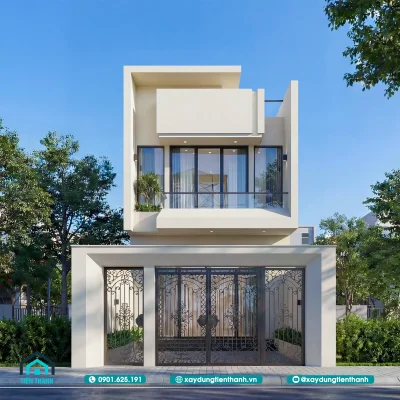 nha 2 tang 5x20m dep 1 400x400 - Mẫu Nhà 2 Tầng 5x20m Đẹp Hiện Đại: Kiến Trúc Đô Thị Mới