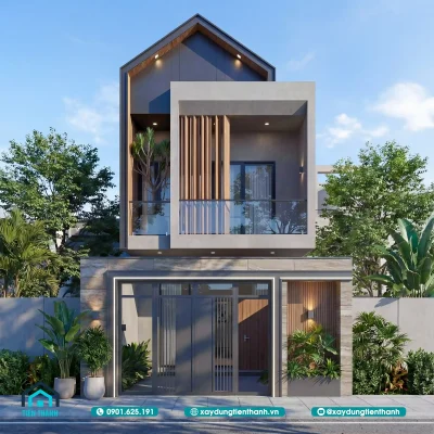 nha 2 tang hien dai 1 400x400 - Mẫu Nhà 2 Tầng Hiện Đại: Xu Hướng Kiến Trúc Tối Ưu Không Gian