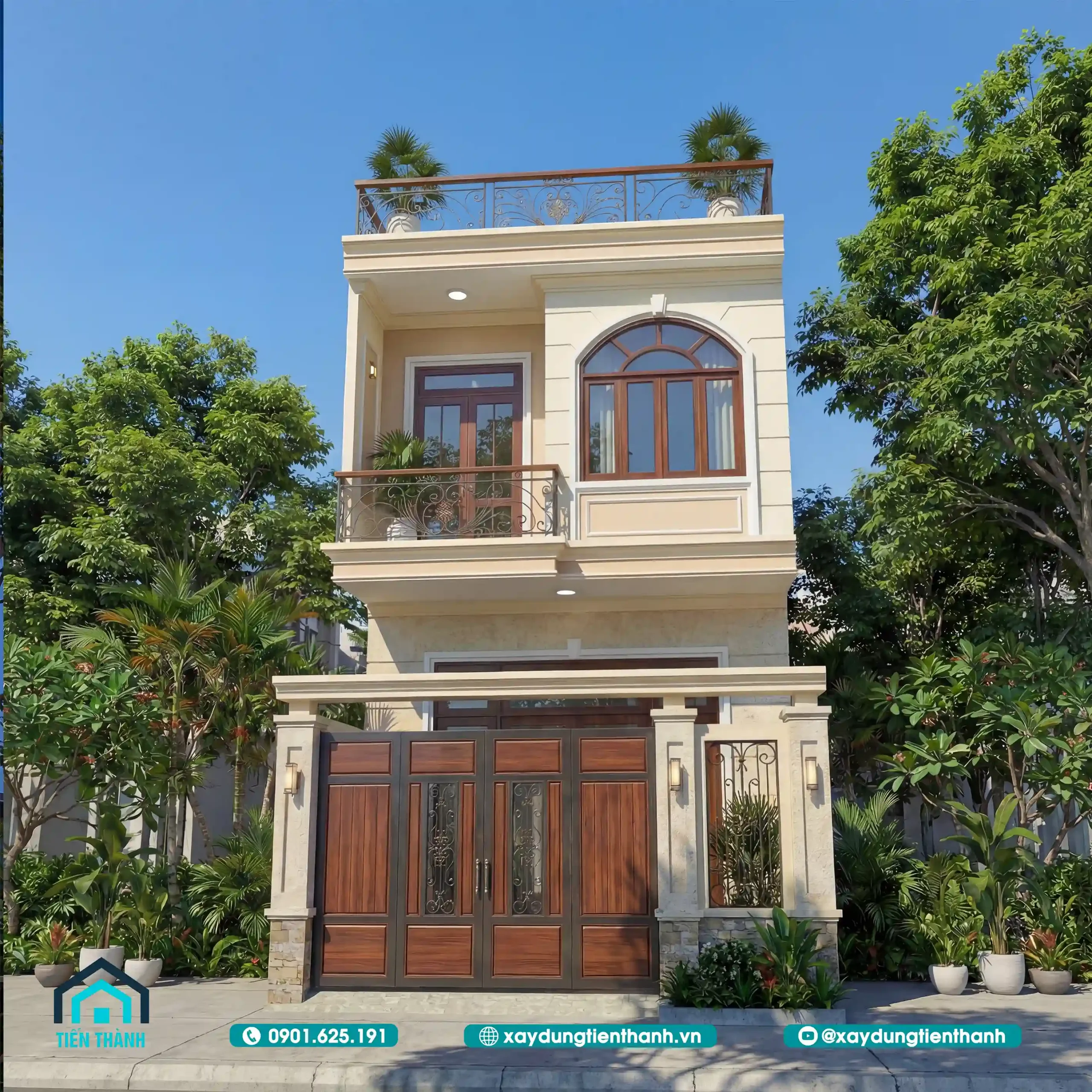 nha 2 tang mai bang don gian 4 scaled - MẪU NH&Agrave; ĐẸP