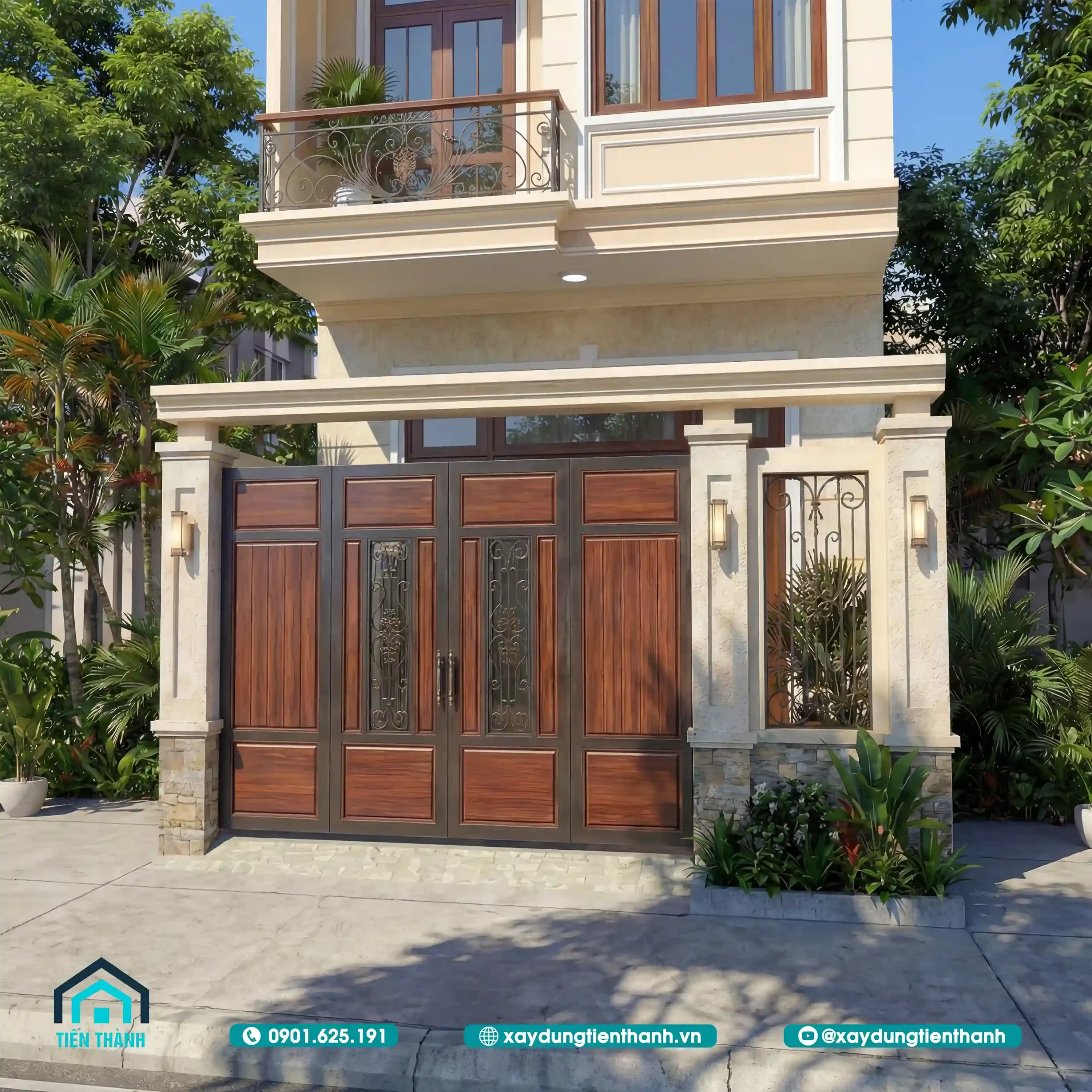 Mẫu Nhà 2 Tầng Mái Bằng Đơn Giản 6x7m Đẹp Sắc Nét nha 2 tang mai bang don gian 7 scaled - Mẫu Nhà 2 Tầng Mái Bằng Đơn Giản 6x7m Đẹp Sắc Nét