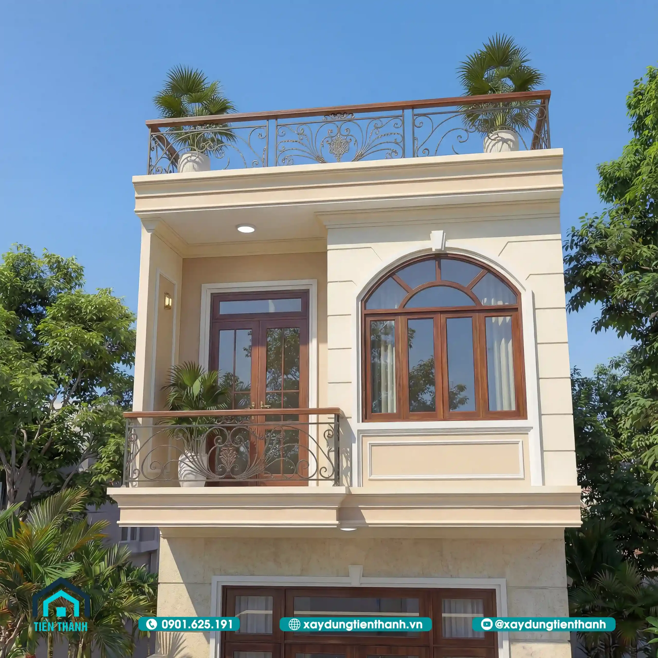 Mẫu Nhà 2 Tầng Mái Bằng Đơn Giản 6x7m Đẹp Sắc Nét nha 2 tang mai bang don gian 8 scaled - Mẫu Nhà 2 Tầng Mái Bằng Đơn Giản 6x7m Đẹp Sắc Nét