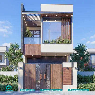 nha 2 tang mat tien 5m dep 1 400x400 - Top Mẫu Nhà 2 Tầng Mặt Tiền 5m Đẹp Hiện Đại Và Đẳng Cấp Nhất