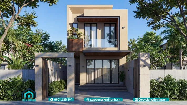 nha 2 tang rong 7m 3 711x400 - Mẫu Thiết Kế Nhà 2 Tầng Rộng 7m Hiện Đại Đẳng Cấp