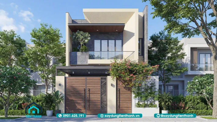 thiet ke nha 2 tang 1 711x400 - Thiết Kế Nhà 2 Tầng Hiện Đại: Cẩm Nang Toàn Diện 7x23.5m