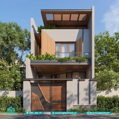 thiet ke nha 2 tang 60m2 5x12m 3 400x400 - Thiết Kế Nhà 2 Tầng 60m2 5x12m: Hiện Đại Và Tối Ưu Công Năng