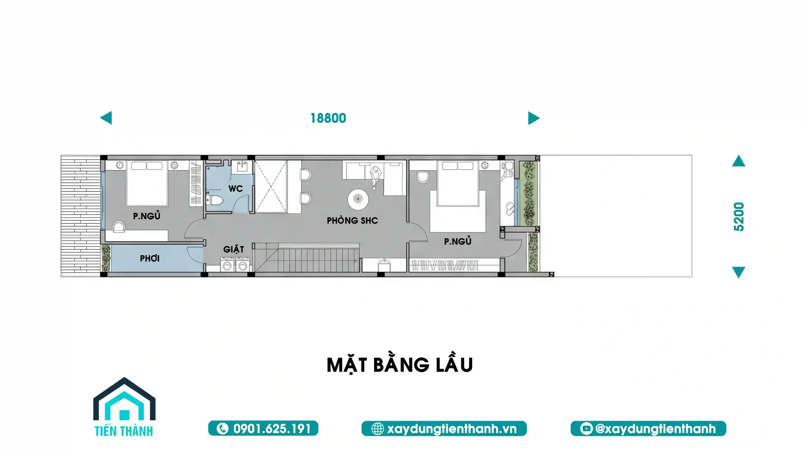 Thiết Kế Nhà 2 Tầng Đẹp: Giải PhápTối Ưu Diện tích 5,2x27m thiet ke nha 2 tang dep 10 scaled - Thiết Kế Nhà 2 Tầng Đẹp: Giải PhápTối Ưu Diện tích 5,2x27m