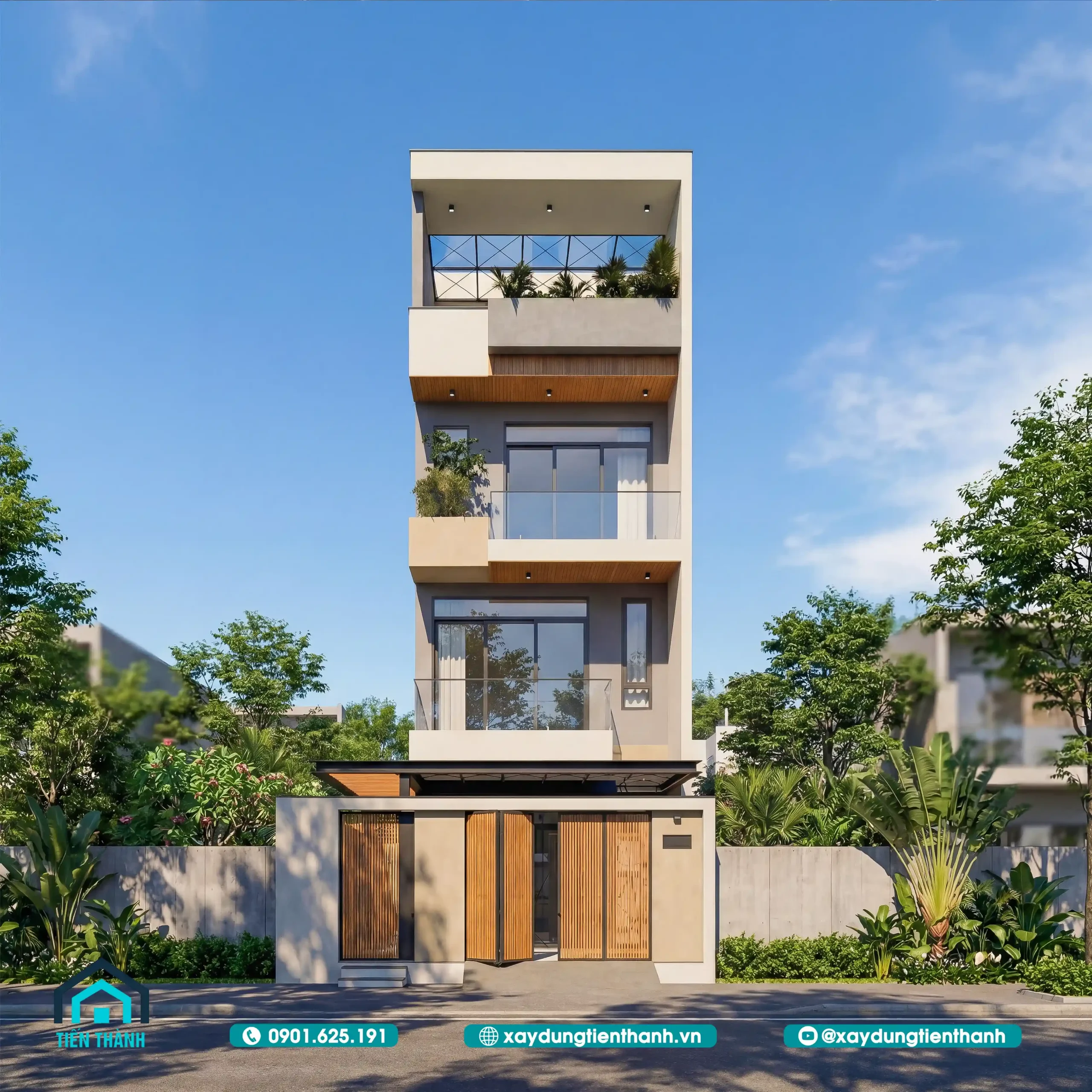 Mẫu Nhà 4 Tầng Đẹp 4x14m Giải Pháp Kiến Trúc Hoàn Hảo ban ve nha 4 tang 6 scaled - Mẫu Nhà 4 Tầng Đẹp 4x14m Giải Pháp Kiến Trúc Hoàn Hảo