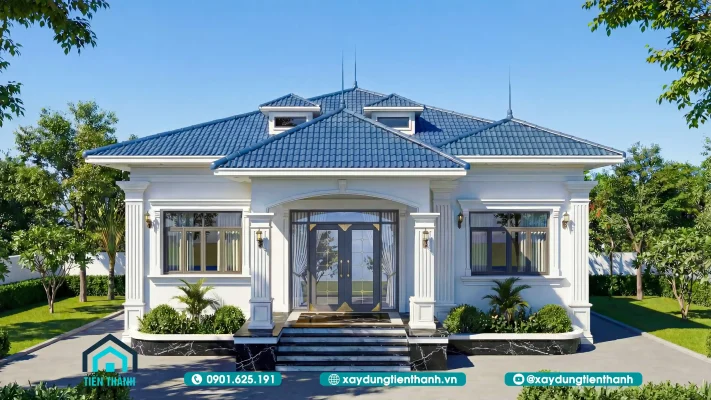 ban ve nha cap 4 mai nhat 3 phong ngu 1 711x400 - Bản Vẽ Nhà Cấp 4 Mái Nhật 3 Phòng Ngủ: Tối Ưu công năng