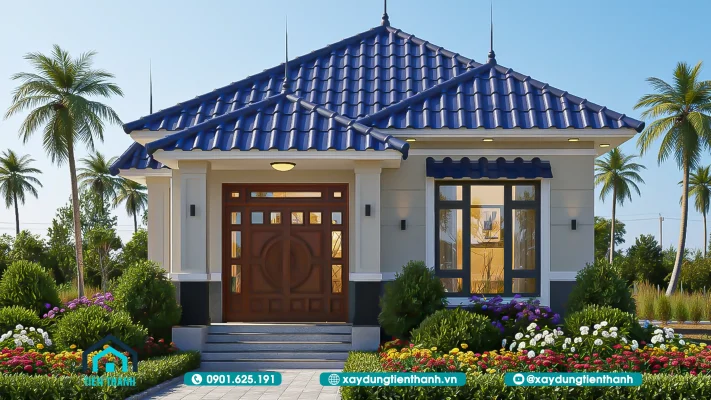 ban ve nha cap 4 mai nhat 4 phong ngu 3 711x400 - Bản Vẽ Nhà Cấp 4 Mái Nhật 4 Phòng Ngủ: Cho Đông Thành Viên