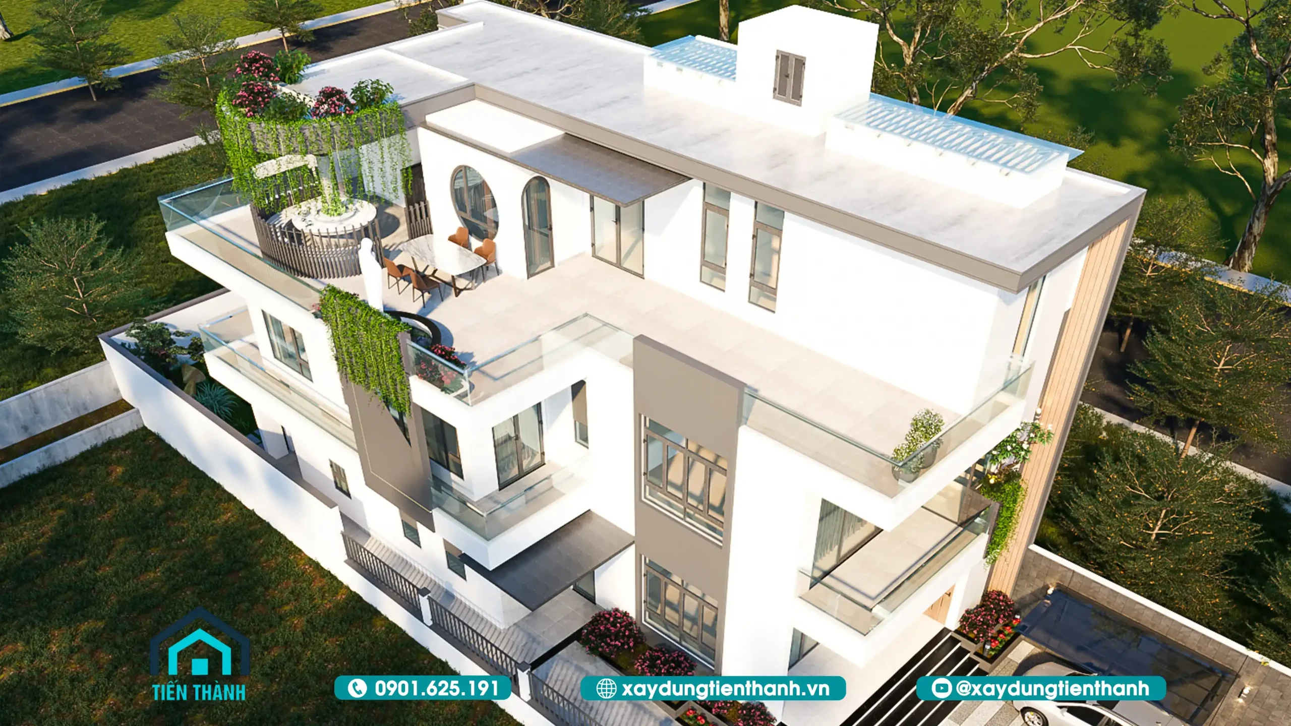 Biệt Thự Hiện Đại 3 Tầng: Xu Hướng Thiết Kế Và Thi Công Trọn Gói biet thu hien dai 3 tang 11 scaled - Biệt Thự Hiện Đại 3 Tầng: Xu Hướng Thiết Kế Và Thi Công Trọn Gói