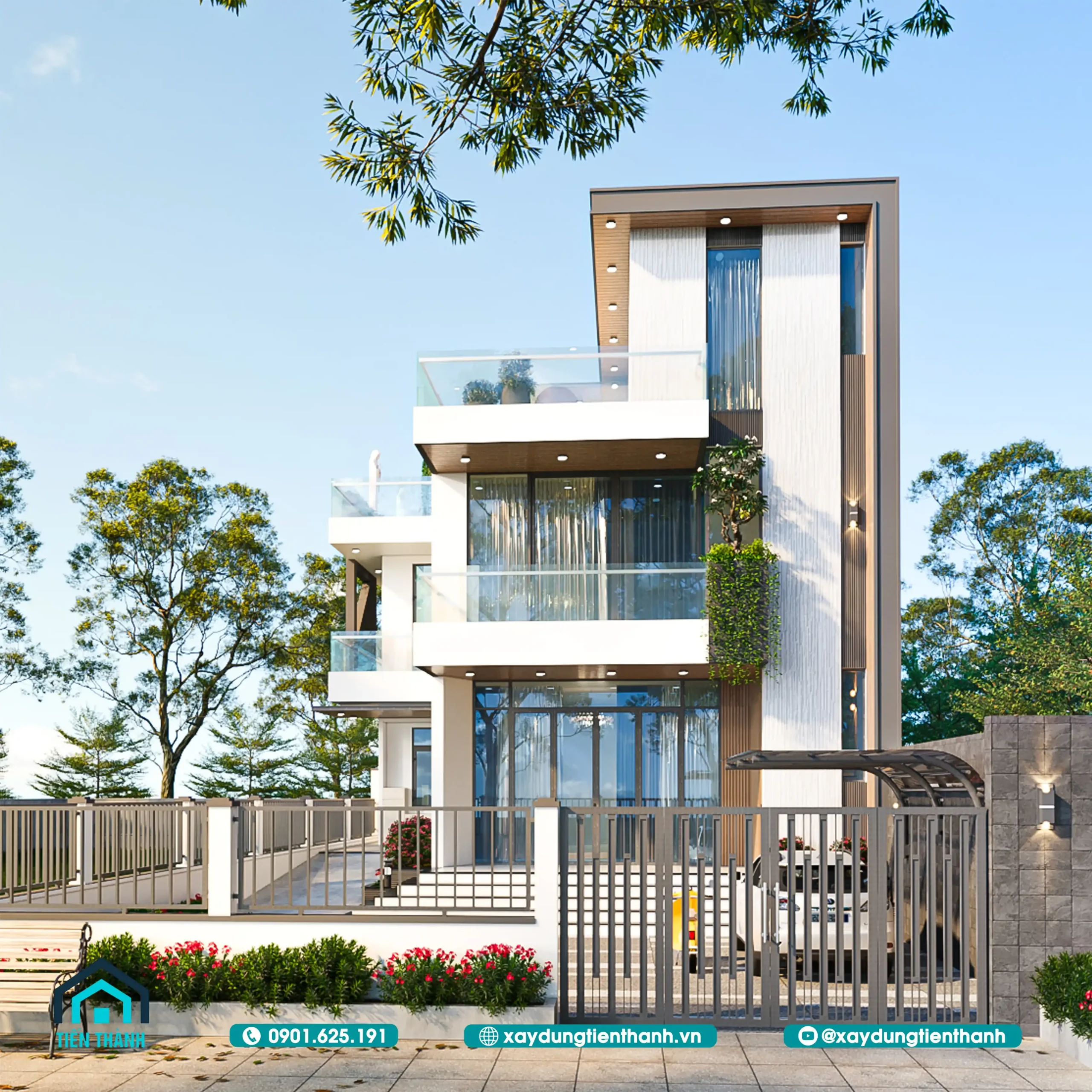 Biệt Thự Hiện Đại 3 Tầng: Xu Hướng Thiết Kế Và Thi Công Trọn Gói biet thu hien dai 3 tang 5 scaled - Biệt Thự Hiện Đại 3 Tầng: Xu Hướng Thiết Kế Và Thi Công Trọn Gói