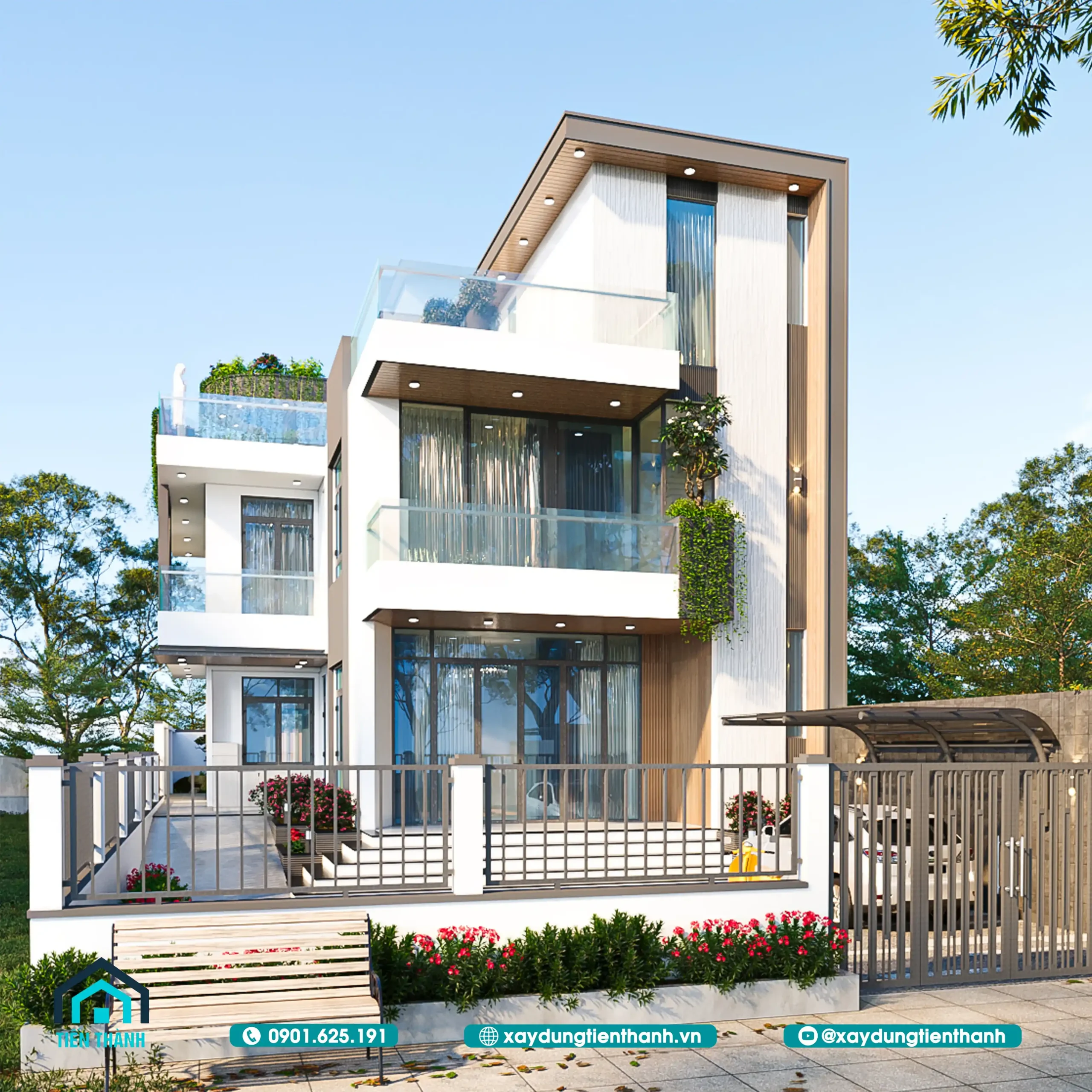 Biệt Thự Hiện Đại 3 Tầng: Xu Hướng Thiết Kế Và Thi Công Trọn Gói biet thu hien dai 3 tang 6 scaled - Biệt Thự Hiện Đại 3 Tầng: Xu Hướng Thiết Kế Và Thi Công Trọn Gói