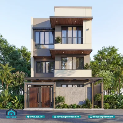 mau mat tien 8m 3 tang 4 400x400 - Mẫu Nhà Mặt Tiền 8m 3 Tầng Hiện Đại: Kiến Trúc Đẳng Cấp