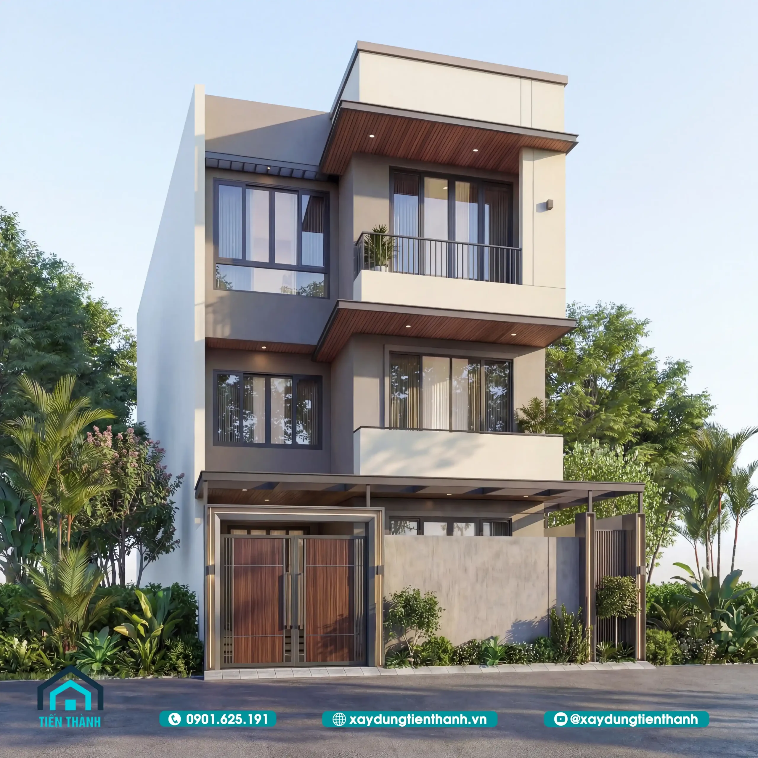 Mẫu Nhà Mặt Tiền 8m 3 Tầng Hiện Đại: Kiến Trúc Đẳng Cấp mau mat tien 8m 3 tang 5 scaled - Mẫu Nhà Mặt Tiền 8m 3 Tầng Hiện Đại: Kiến Trúc Đẳng Cấp