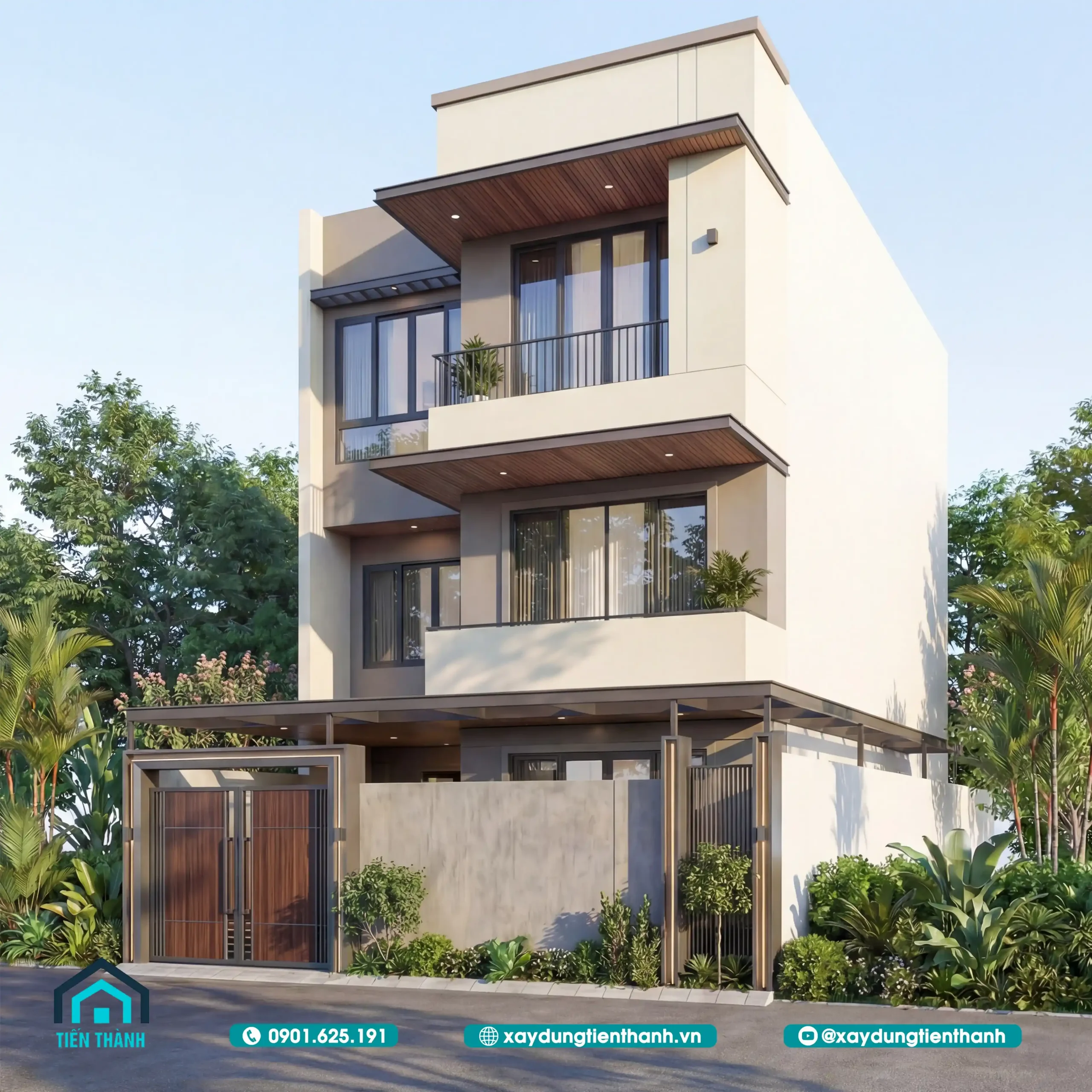 Mẫu Nhà Mặt Tiền 8m 3 Tầng Hiện Đại: Kiến Trúc Đẳng Cấp mau mat tien 8m 3 tang 6 scaled - Mẫu Nhà Mặt Tiền 8m 3 Tầng Hiện Đại: Kiến Trúc Đẳng Cấp