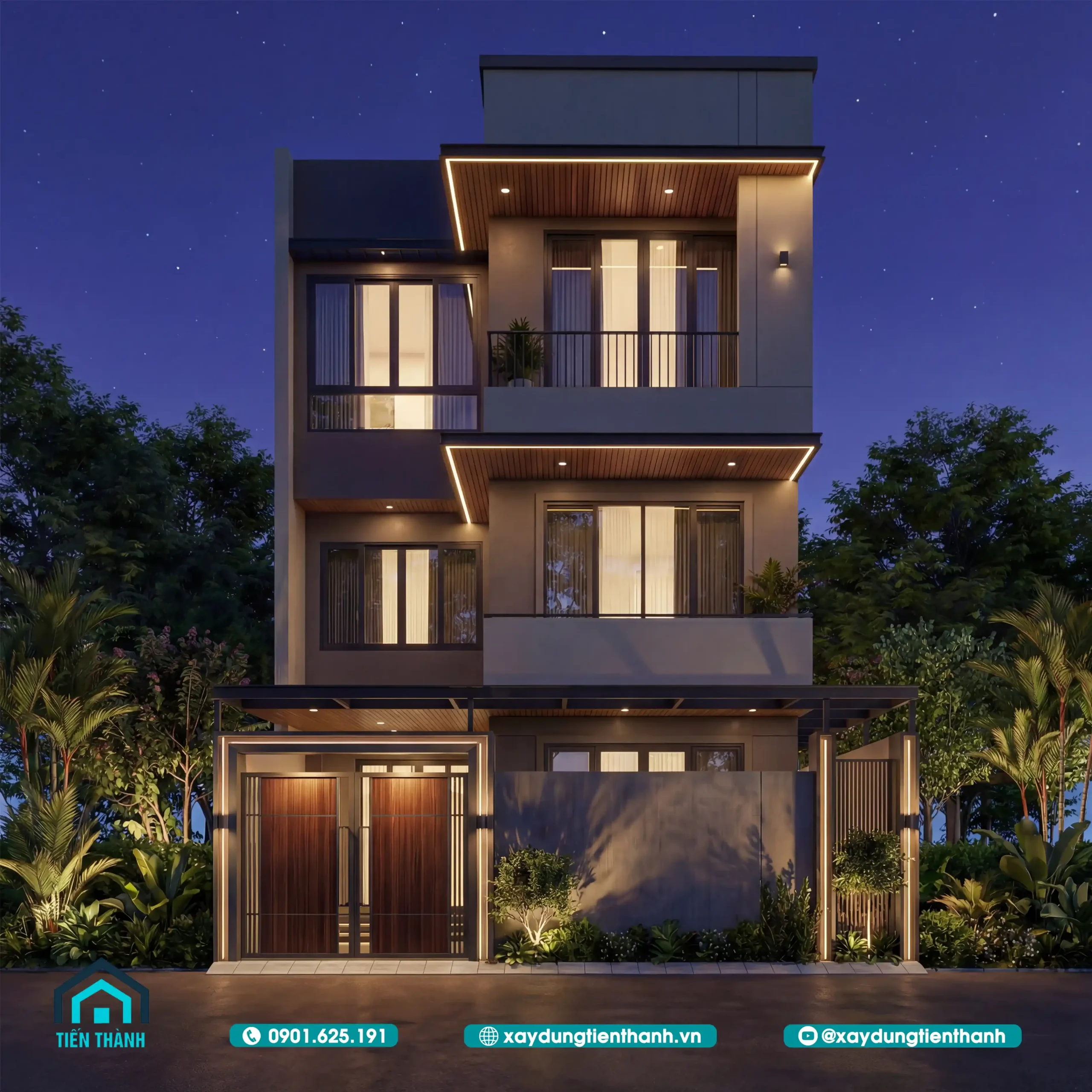 Mẫu Nhà Mặt Tiền 8m 3 Tầng Hiện Đại: Kiến Trúc Đẳng Cấp mau mat tien 8m 3 tang 9 scaled - Mẫu Nhà Mặt Tiền 8m 3 Tầng Hiện Đại: Kiến Trúc Đẳng Cấp