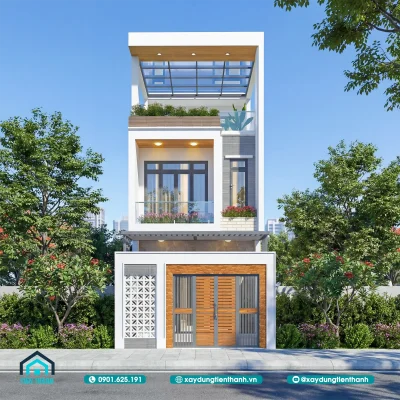 mau nha 3 tang 5x22m 5 400x400 - Mẫu Nhà 3 Tầng 5x22m Hiện Đại: Giải Pháp Hoàn Hảo Cho Gia Đình