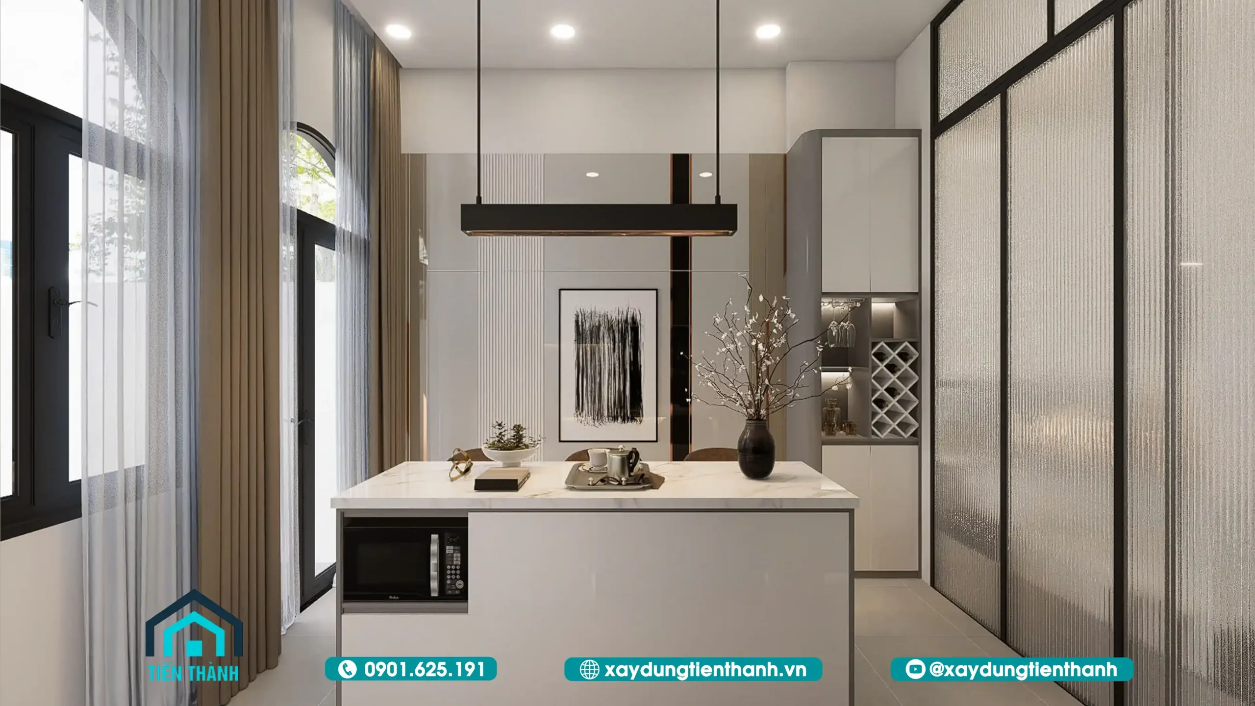 Mẫu Nhà 3 Tầng 5x8m Hiện Đại: Tối Ưu Cho Diện Tích Nhỏ mau nha 3 tang 5x8m 11 scaled - Mẫu Nhà 3 Tầng 5x8m Hiện Đại: Tối Ưu Cho Diện Tích Nhỏ