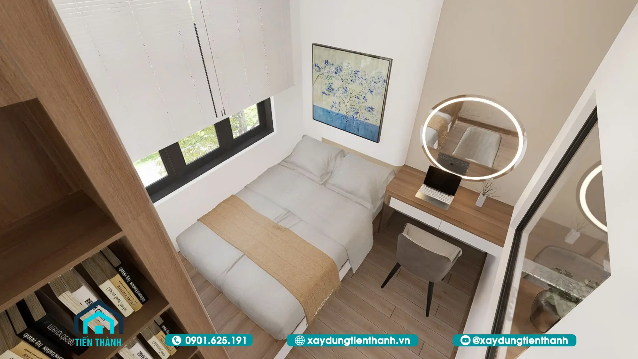 Mẫu Nhà 3 Tầng 5x8m Hiện Đại: Tối Ưu Cho Diện Tích Nhỏ mau nha 3 tang 5x8m 25 scaled - Mẫu Nhà 3 Tầng 5x8m Hiện Đại: Tối Ưu Cho Diện Tích Nhỏ