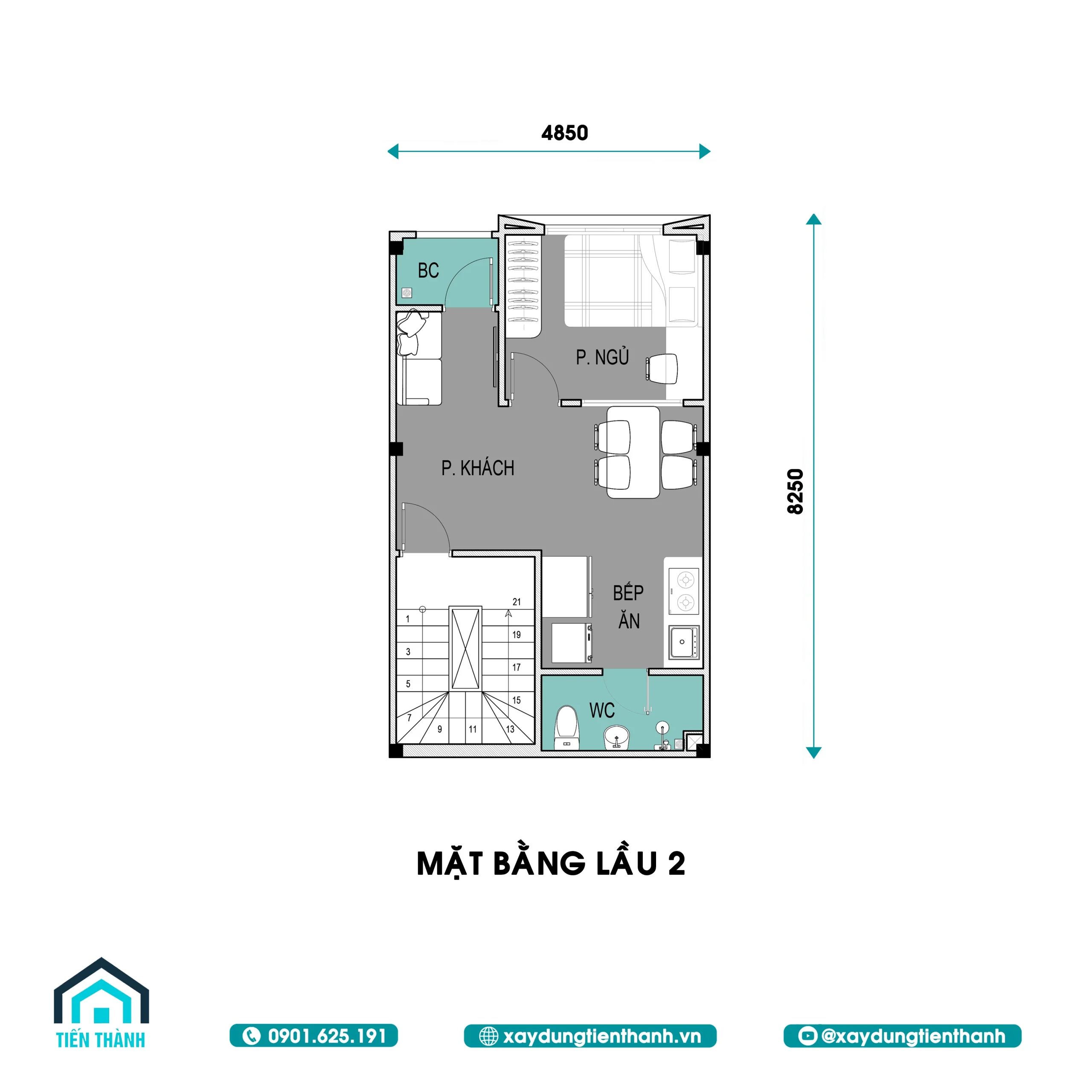 Mẫu Nhà 3 Tầng 5x8m Hiện Đại: Tối Ưu Cho Diện Tích Nhỏ mau nha 3 tang 5x8m 3 scaled - Mẫu Nhà 3 Tầng 5x8m Hiện Đại: Tối Ưu Cho Diện Tích Nhỏ