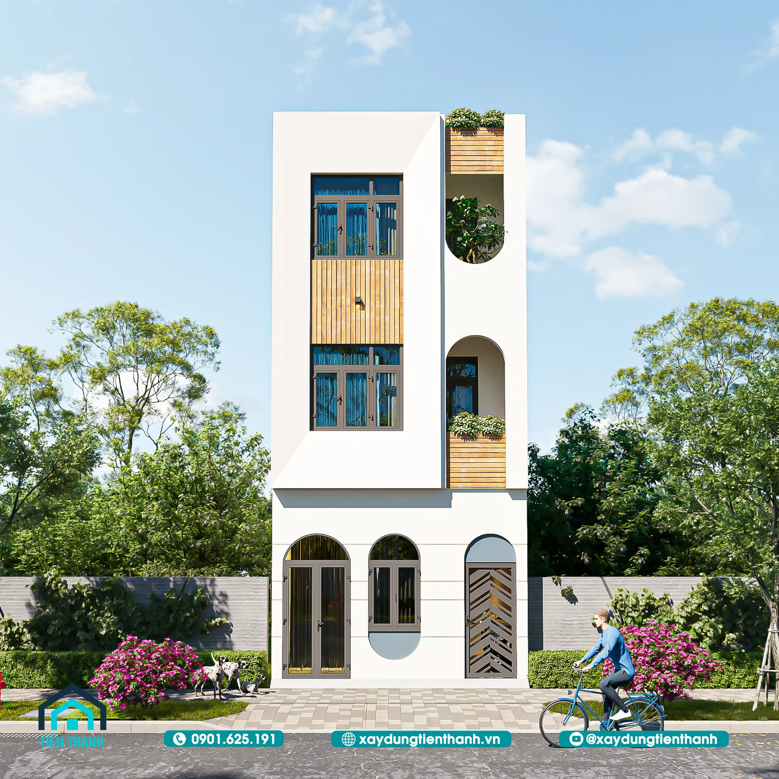 Mẫu Nhà 3 Tầng 5x8m Hiện Đại: Tối Ưu Cho Diện Tích Nhỏ mau nha 3 tang 5x8m 5 scaled - Mẫu Nhà 3 Tầng 5x8m Hiện Đại: Tối Ưu Cho Diện Tích Nhỏ