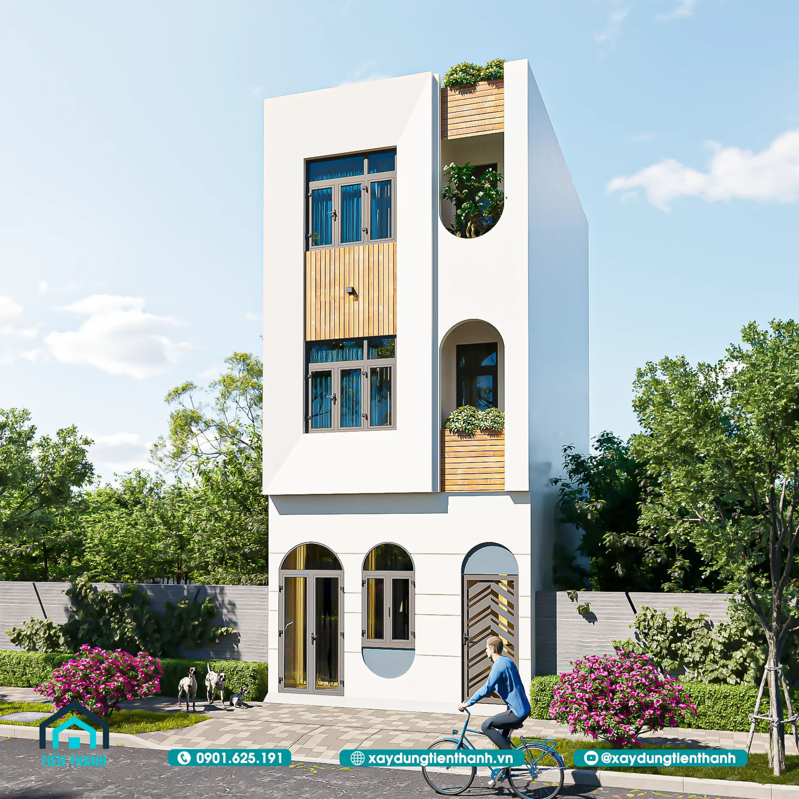 Mẫu Nhà 3 Tầng 5x8m Hiện Đại: Tối Ưu Cho Diện Tích Nhỏ mau nha 3 tang 5x8m 6 scaled - Mẫu Nhà 3 Tầng 5x8m Hiện Đại: Tối Ưu Cho Diện Tích Nhỏ