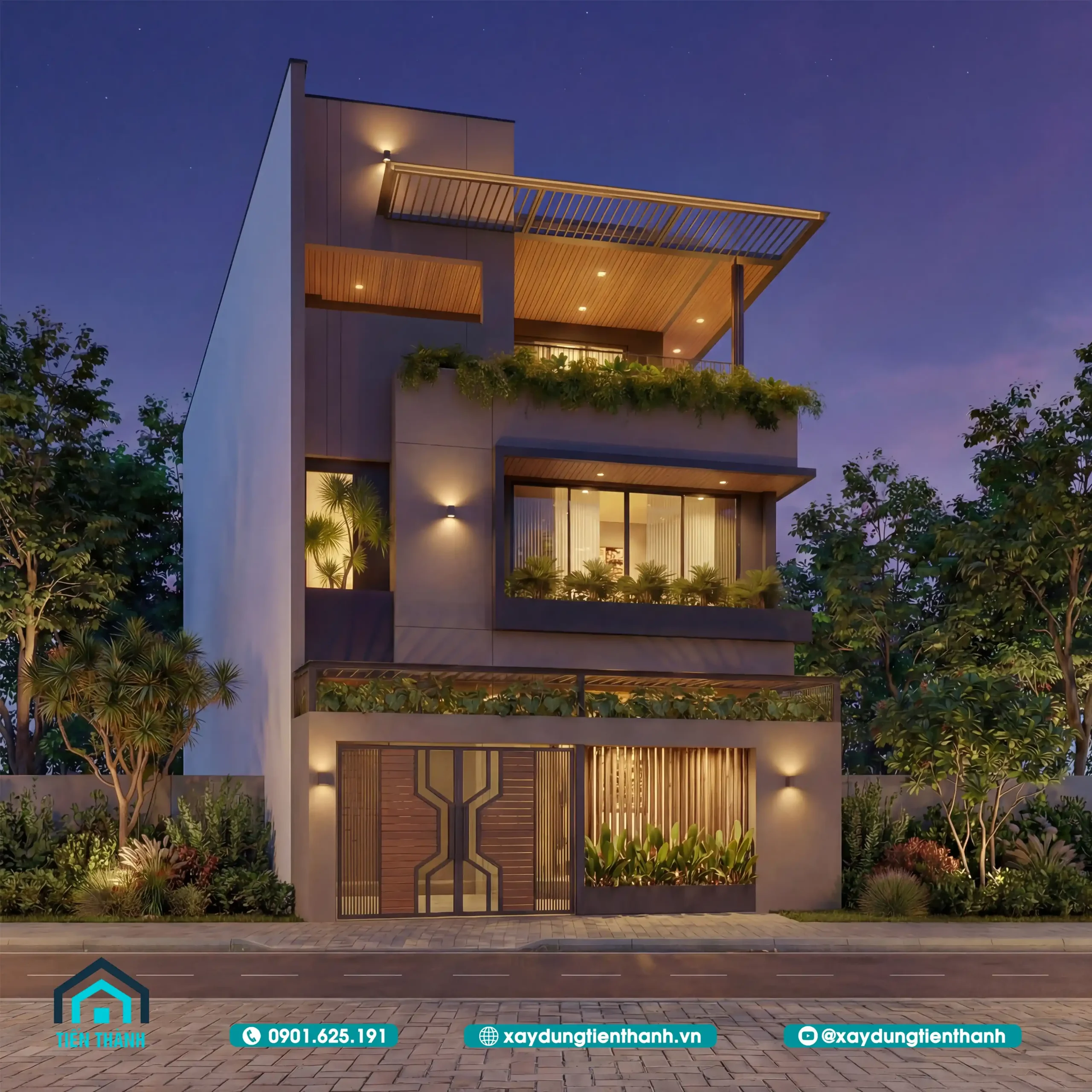 Mẫu Nhà 3 Tầng Mặt Tiền 8m Hiện Đại: Xu Hướng Kiến Trúc mau nha 3 tang mat tien 8m hien dai 10 scaled - Mẫu Nhà 3 Tầng Mặt Tiền 8m Hiện Đại: Xu Hướng Kiến Trúc