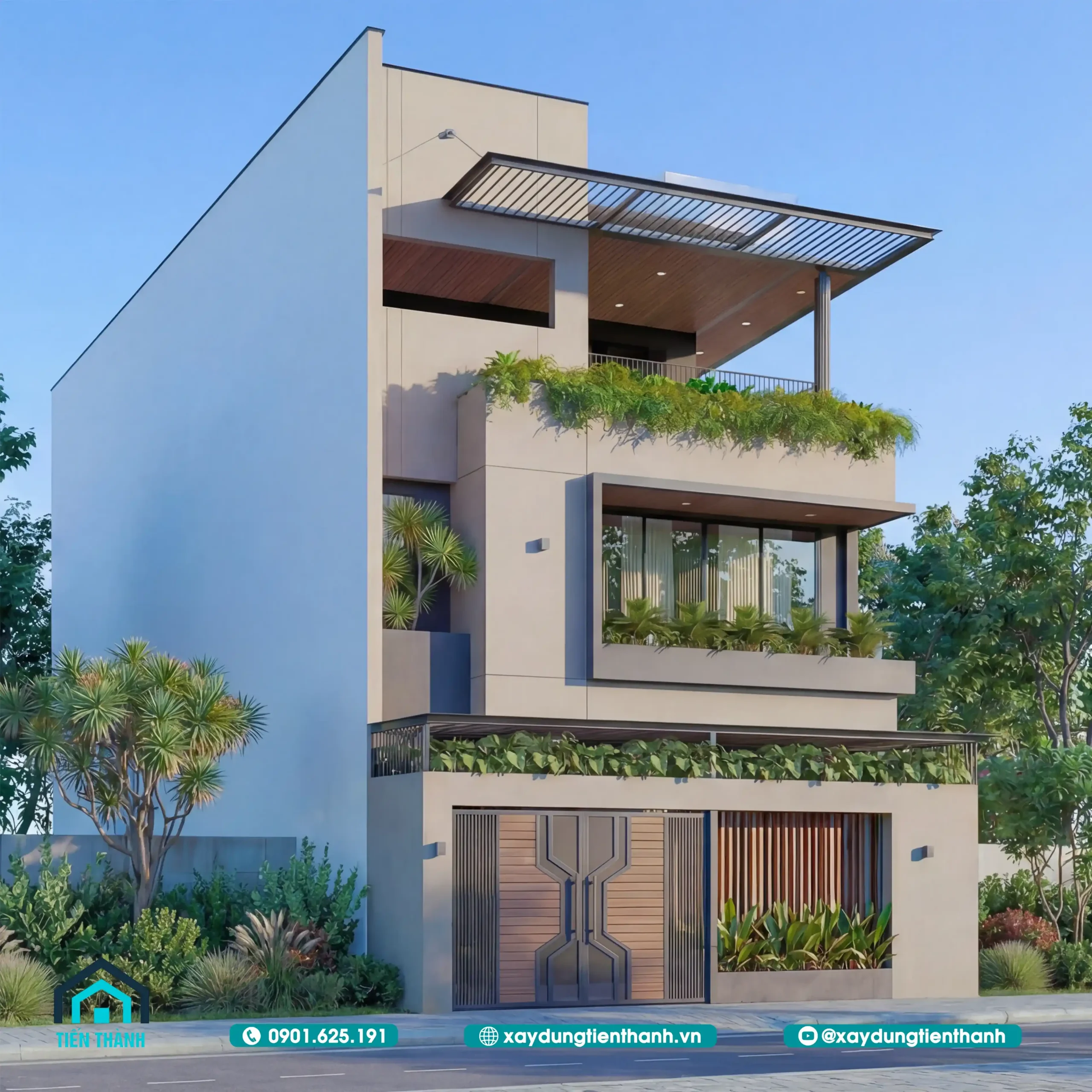 Mẫu Nhà 3 Tầng Mặt Tiền 8m Hiện Đại: Xu Hướng Kiến Trúc mau nha 3 tang mat tien 8m hien dai 5 scaled - Mẫu Nhà 3 Tầng Mặt Tiền 8m Hiện Đại: Xu Hướng Kiến Trúc