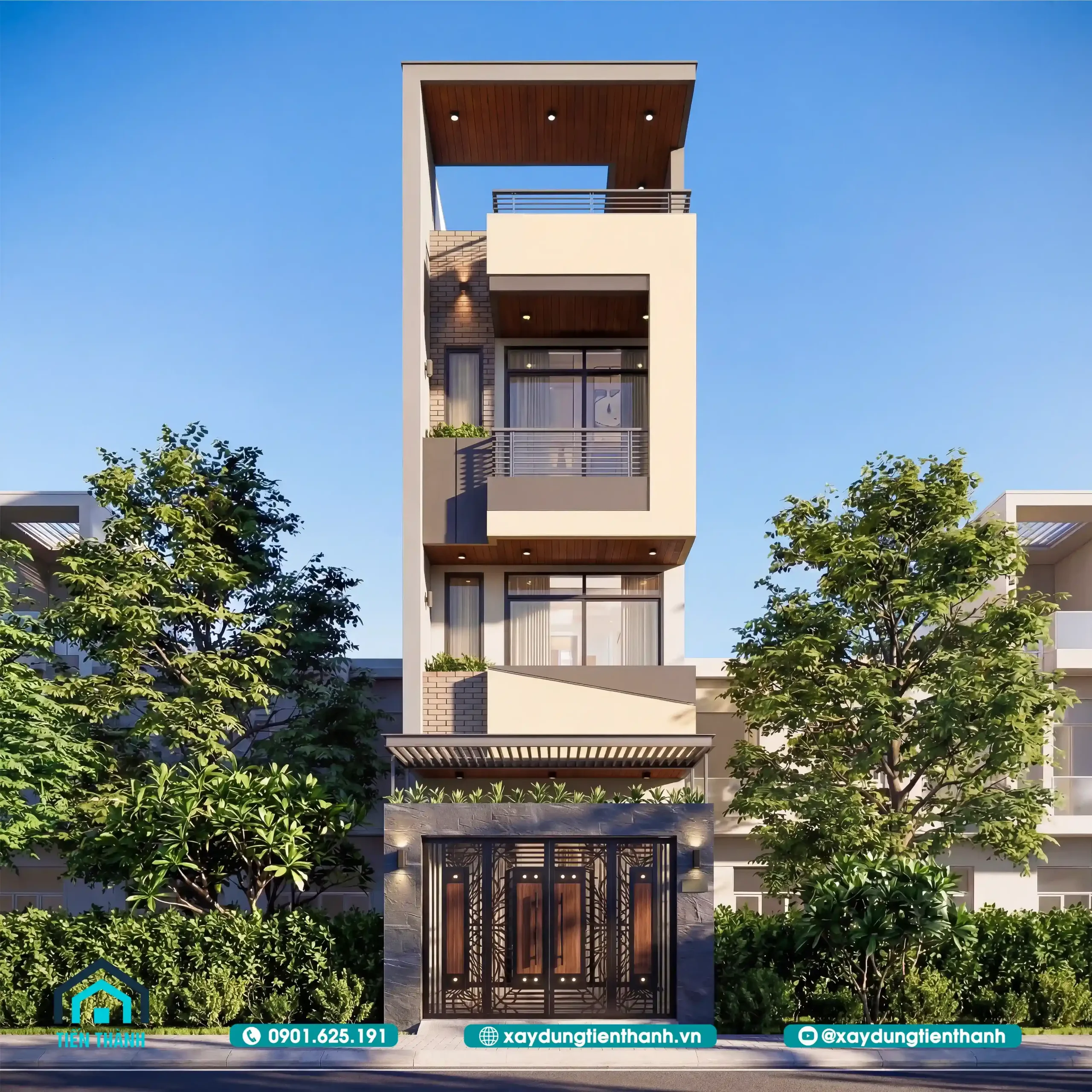 Mẫu Nhà 4 Tầng Đẹp 4x14m Giải Pháp Kiến Trúc Hoàn Hảo mau nha 4 tang dep 6 scaled - Mẫu Nhà 4 Tầng Đẹp 4x14m Giải Pháp Kiến Trúc Hoàn Hảo