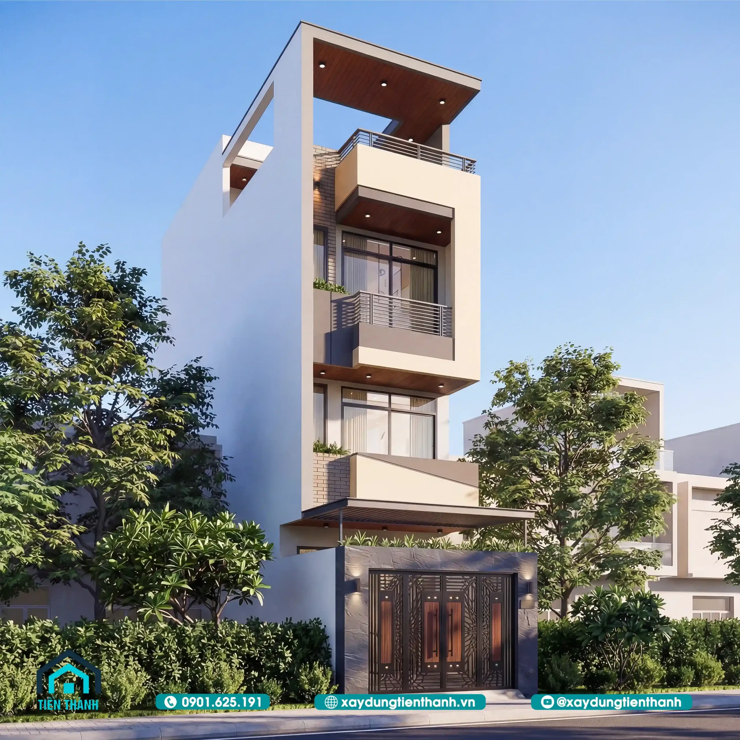 Mẫu Nhà 4 Tầng Đẹp 4x14m Giải Pháp Kiến Trúc Hoàn Hảo mau nha 4 tang dep 7 scaled - Mẫu Nhà 4 Tầng Đẹp 4x14m Giải Pháp Kiến Trúc Hoàn Hảo