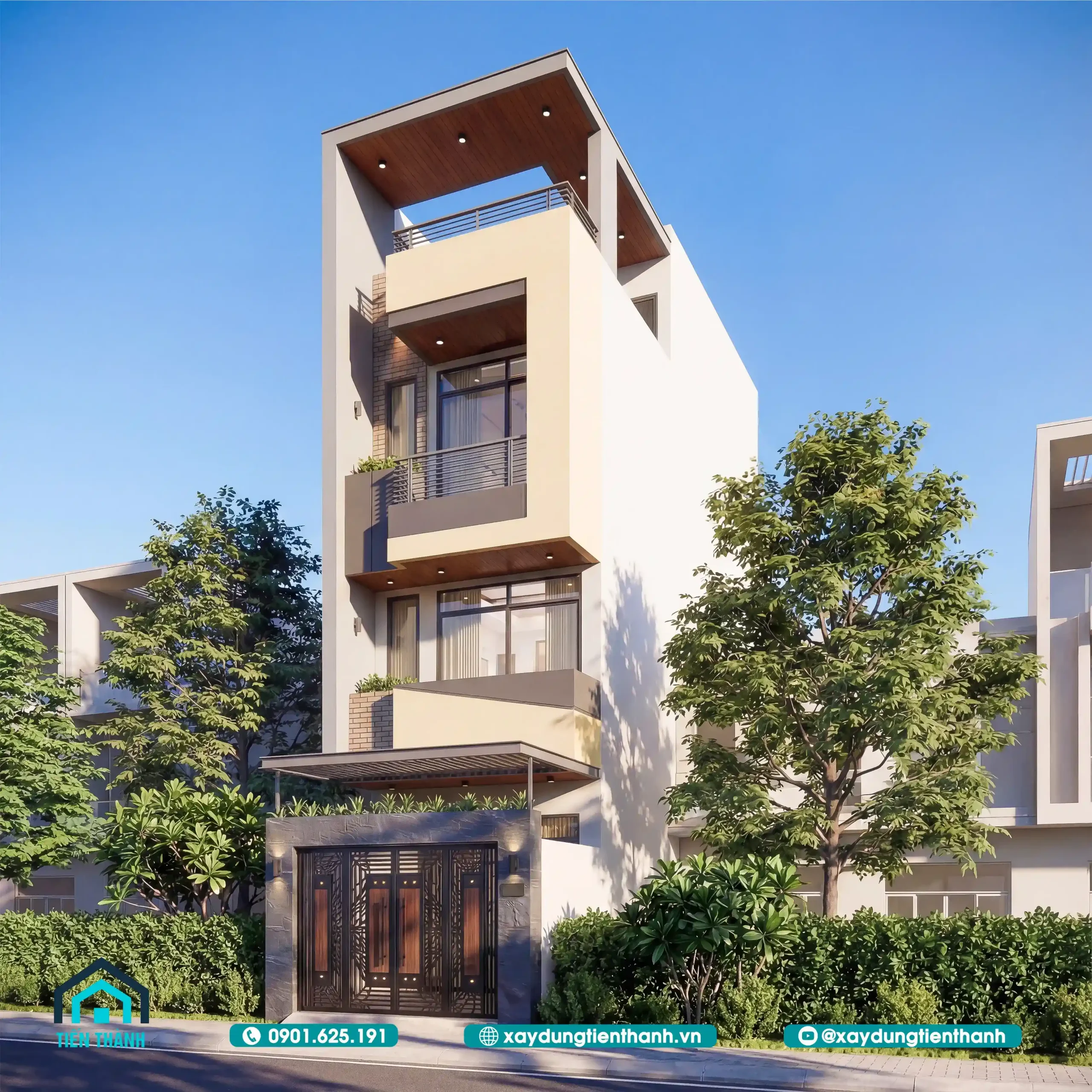 Mẫu Nhà 4 Tầng Đẹp 4x14m Giải Pháp Kiến Trúc Hoàn Hảo mau nha 4 tang dep 8 scaled - Mẫu Nhà 4 Tầng Đẹp 4x14m Giải Pháp Kiến Trúc Hoàn Hảo