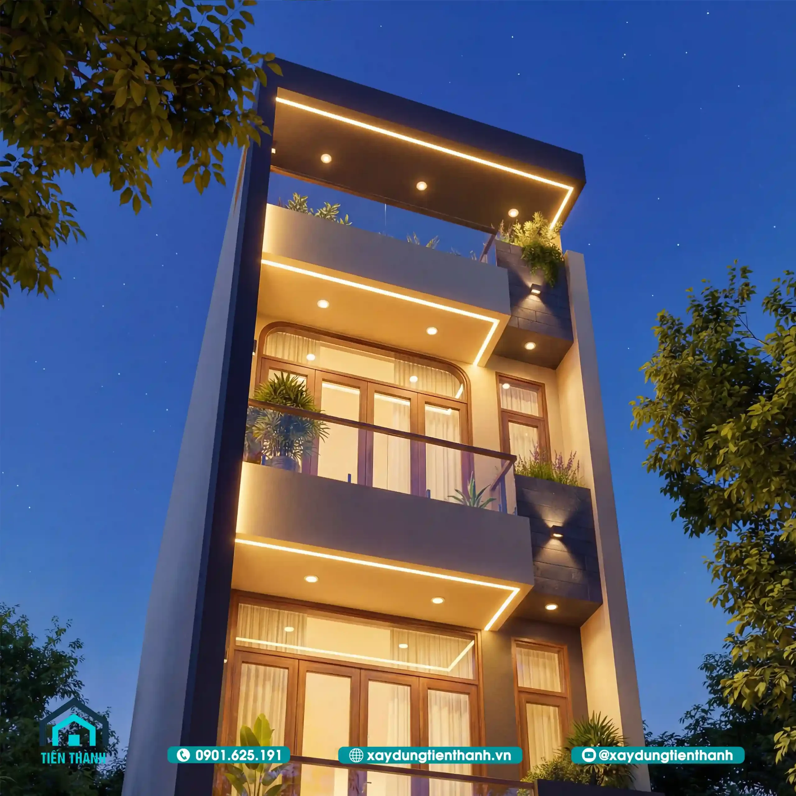 Mẫu Nhà 4 Tầng Đẹp Hiện Đại 4x16m Thiết Kế Đẳng Cấp mau nha 4 tang dep hien dai 11 scaled - Mẫu Nhà 4 Tầng Đẹp Hiện Đại 4x16m Thiết Kế Đẳng Cấp