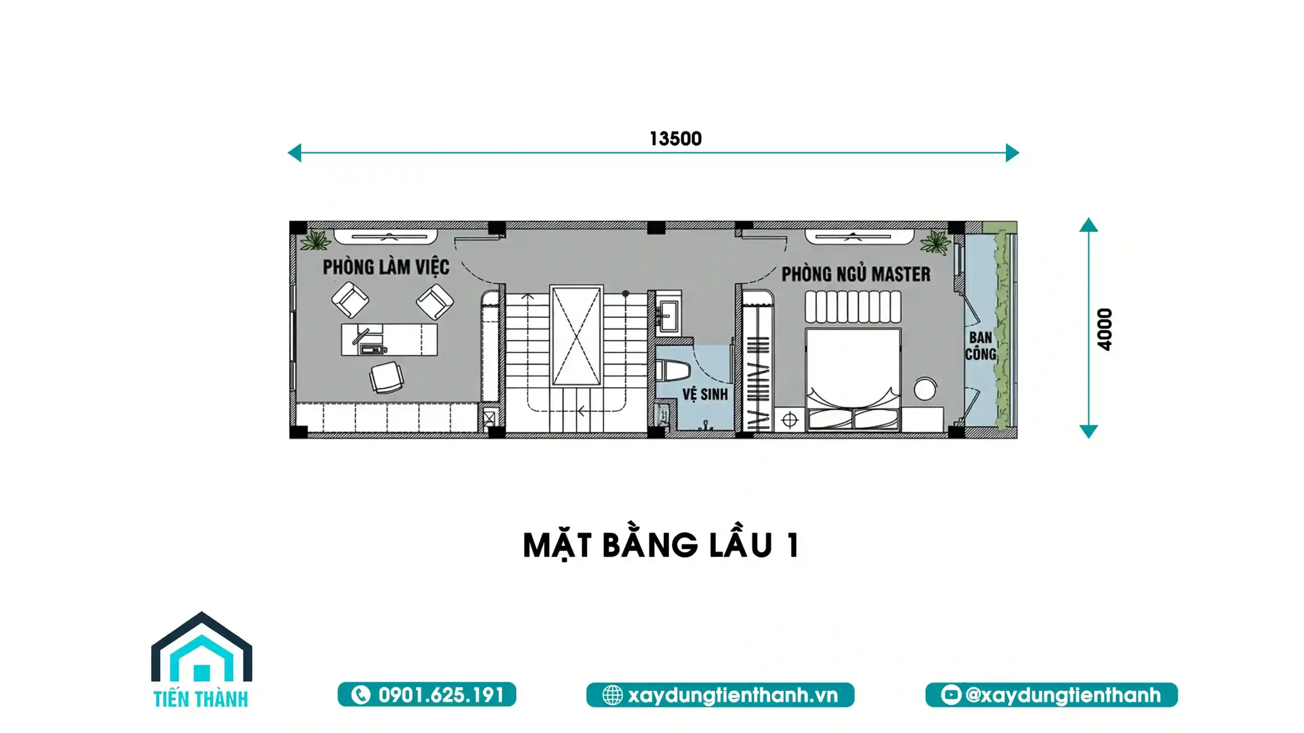 Mẫu Nhà 4 Tầng Đẹp Hiện Đại 4x16m Thiết Kế Đẳng Cấp mau nha 4 tang dep hien dai 2 scaled - Mẫu Nhà 4 Tầng Đẹp Hiện Đại 4x16m Thiết Kế Đẳng Cấp