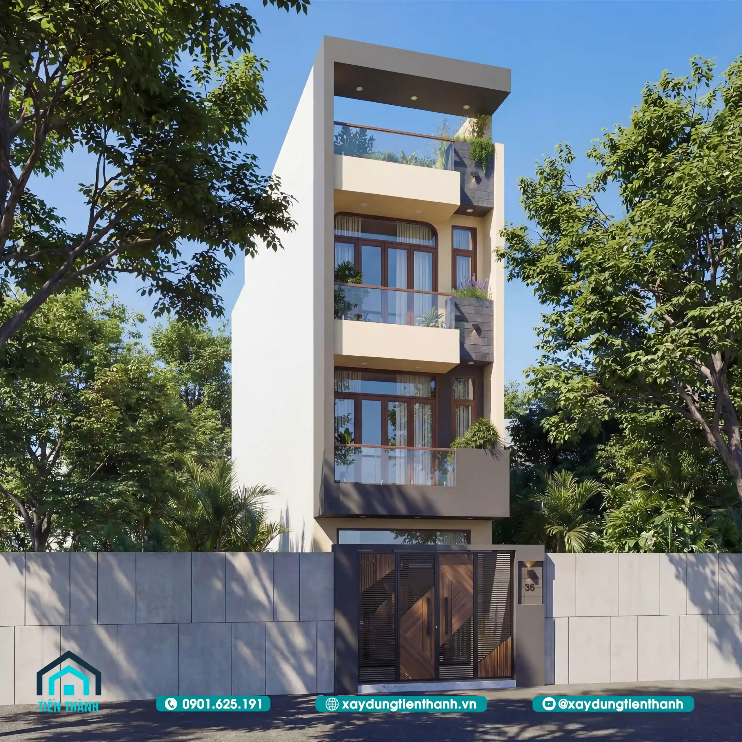 Mẫu Nhà 4 Tầng Đẹp Hiện Đại 4x16m Thiết Kế Đẳng Cấp mau nha 4 tang dep hien dai 7 scaled - Mẫu Nhà 4 Tầng Đẹp Hiện Đại 4x16m Thiết Kế Đẳng Cấp